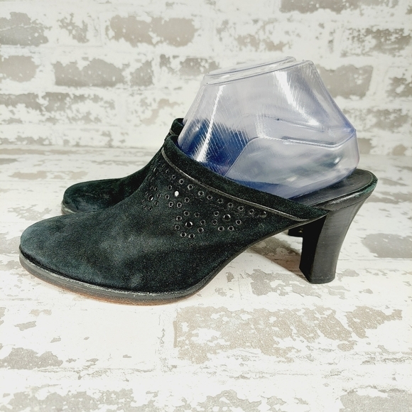 Cole Haan Black Women's Slip On Clog Heeled Mules B108 - Picture 1 of 10